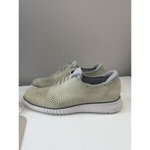 Cole Haan ØriginalGrand Laser Cut Suede Oxford Sneakers Men’s Size 9 Beige Gray
